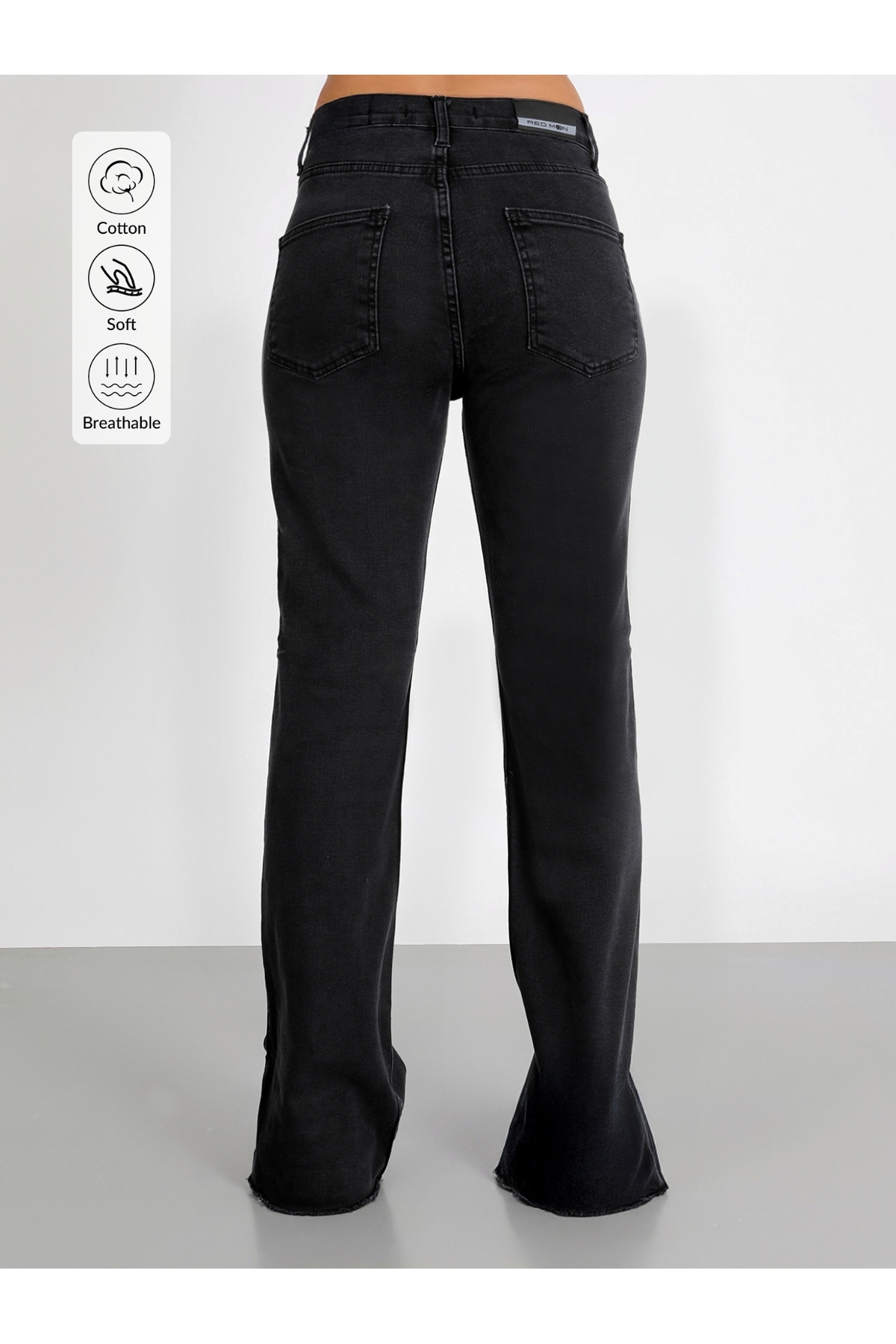 SİYAH GENİŞ YIRTIK PAÇA PALAZZO JEANS YENİ SEZON 2026 -CHRISTMAS1018-844-