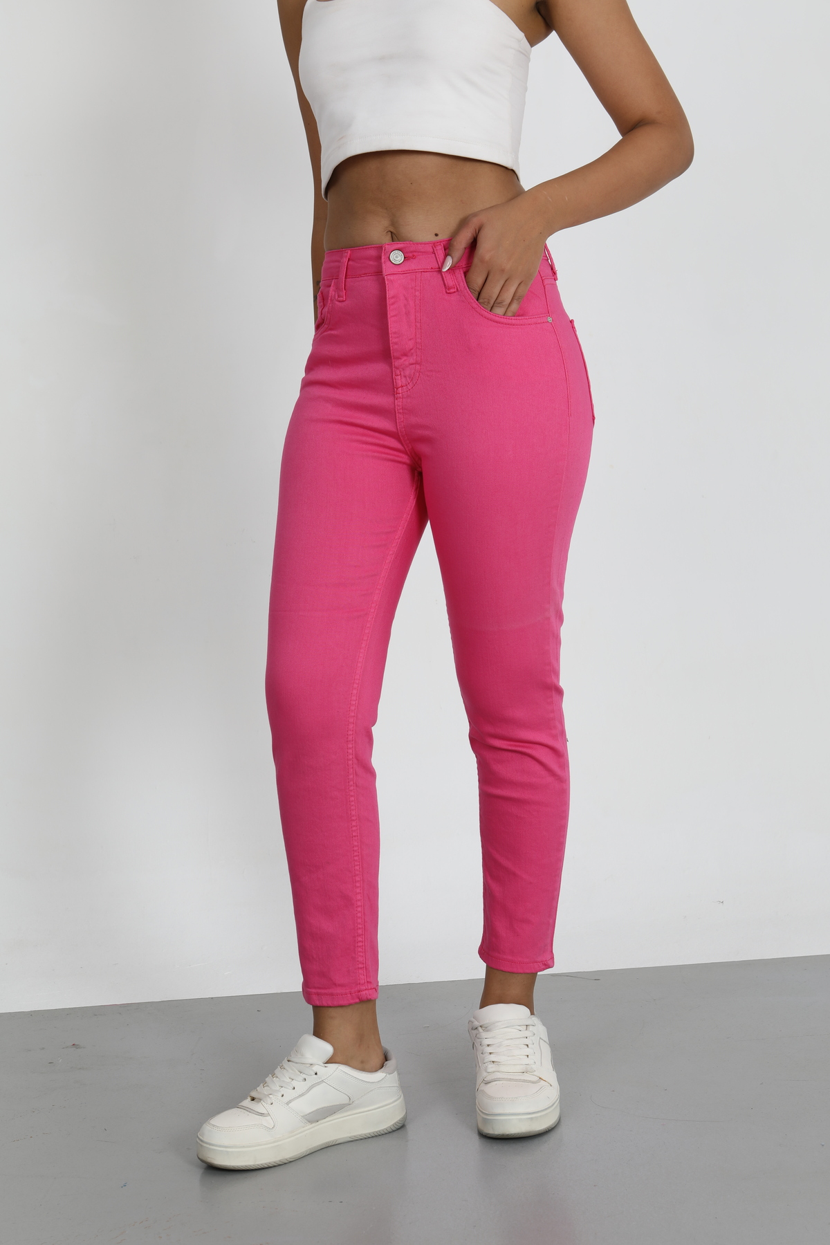 PEMBE SLİM FİT JEAN PANTOLON YENİ SEZON 2026