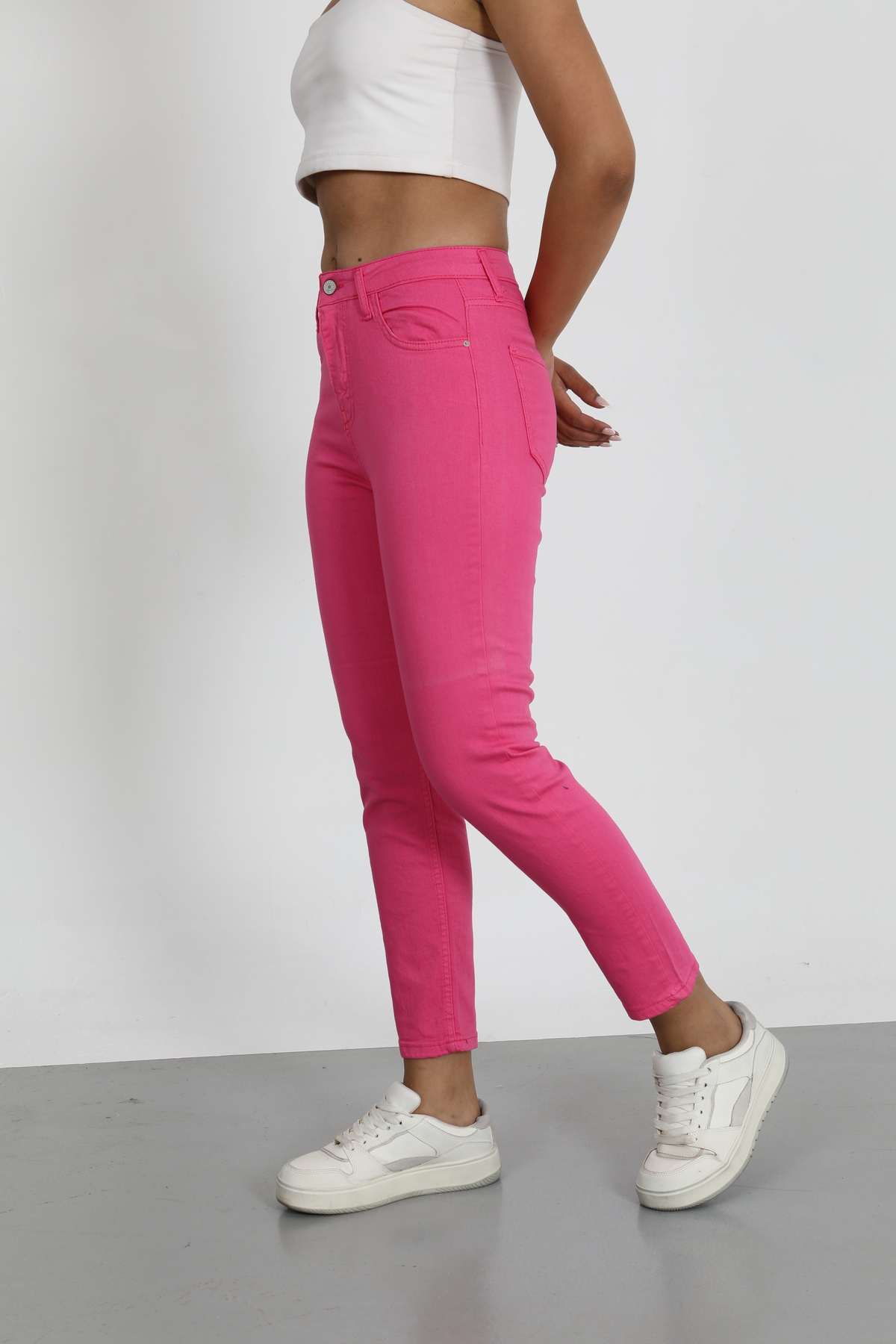 PEMBE SLİM FİT JEAN PANTOLON YENİ SEZON 2026
