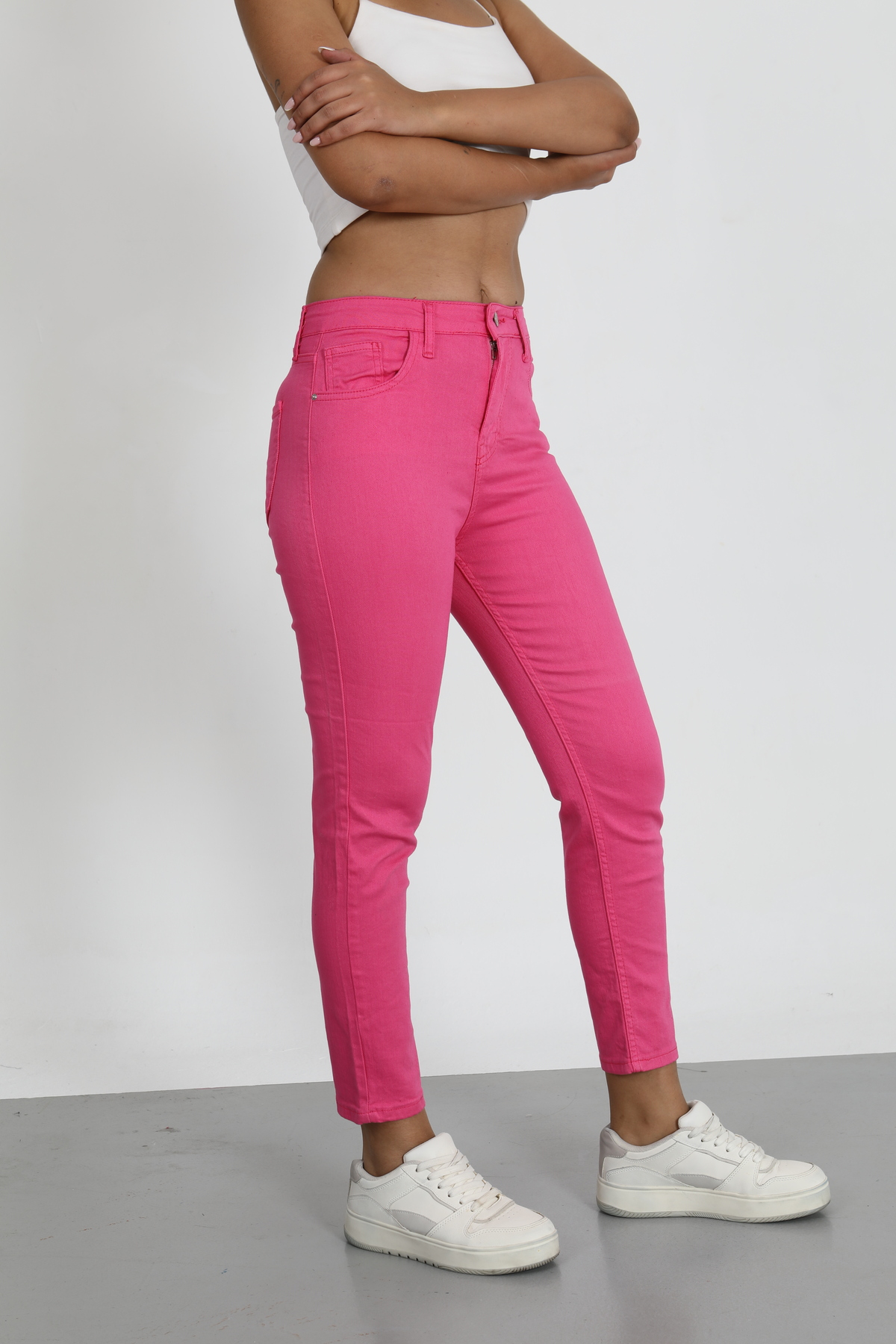 PEMBE SLİM FİT JEAN PANTOLON YENİ SEZON 2026