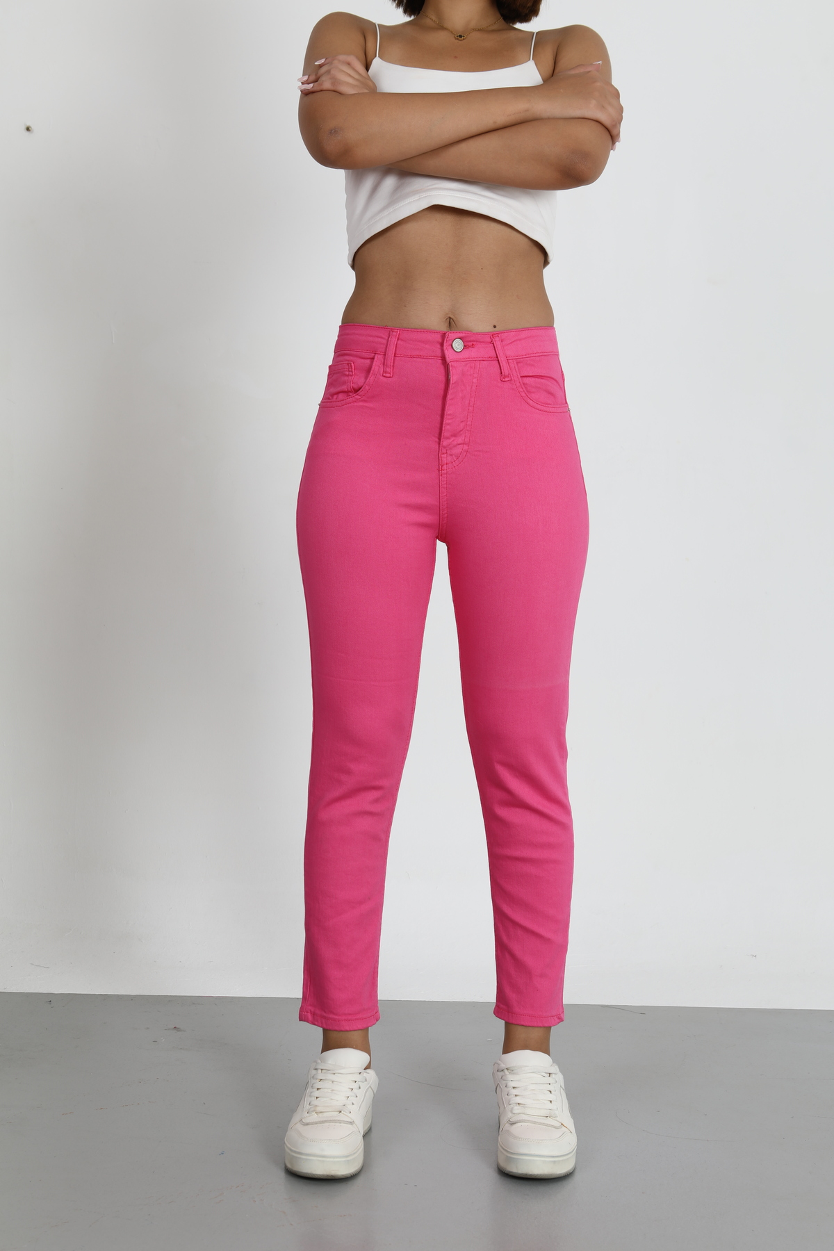PEMBE SLİM FİT JEAN PANTOLON YENİ SEZON 2026