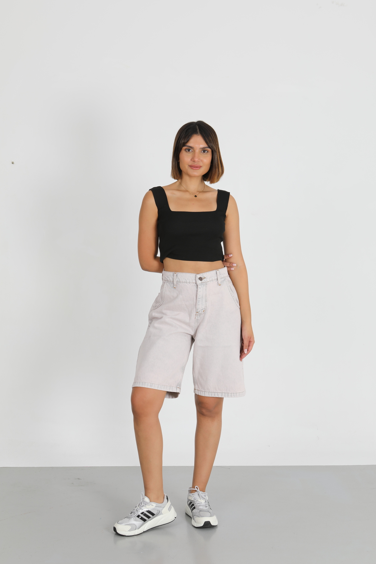 GRİ ŞORTOLON DENİM YENİ SEZON 2026 -BAGGY2104-564-