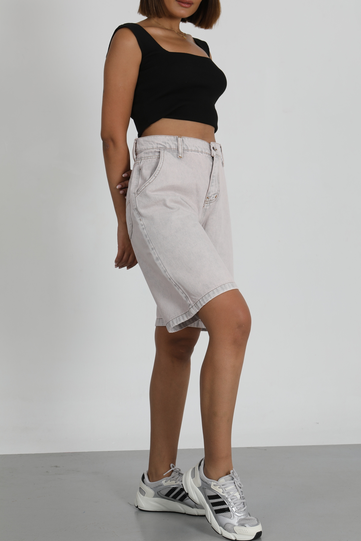 GRİ ŞORTOLON DENİM YENİ SEZON 2026 -BAGGY2104-564-