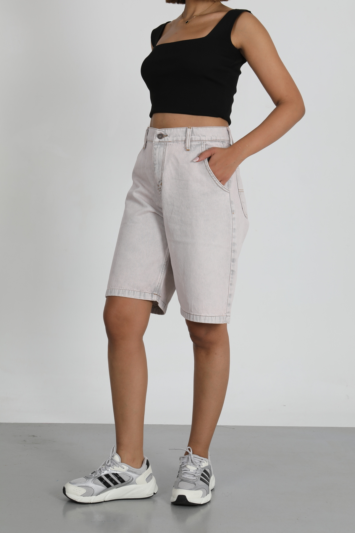 GRİ ŞORTOLON DENİM YENİ SEZON 2026 -BAGGY2104-564-
