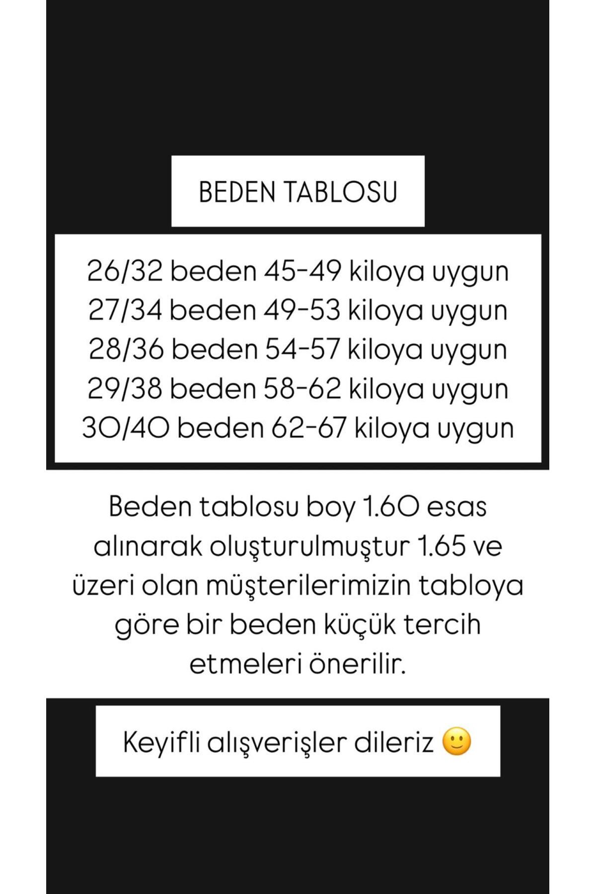 Mira Kadın Mavi Kar Süper Yüksek Bel Palazzo Pantolon