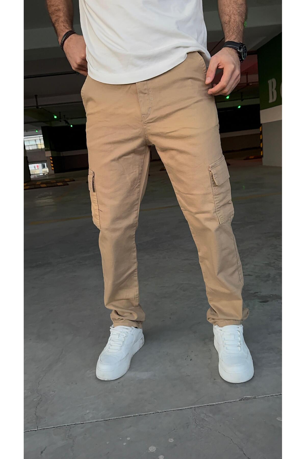BEJ -Kargo Baggy Pantolon