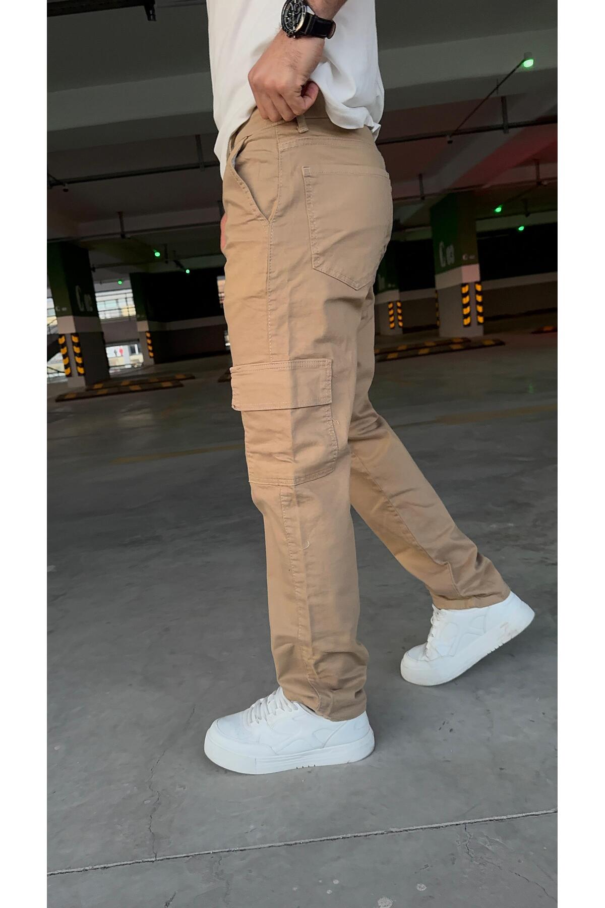 BEJ -Kargo Baggy Pantolon