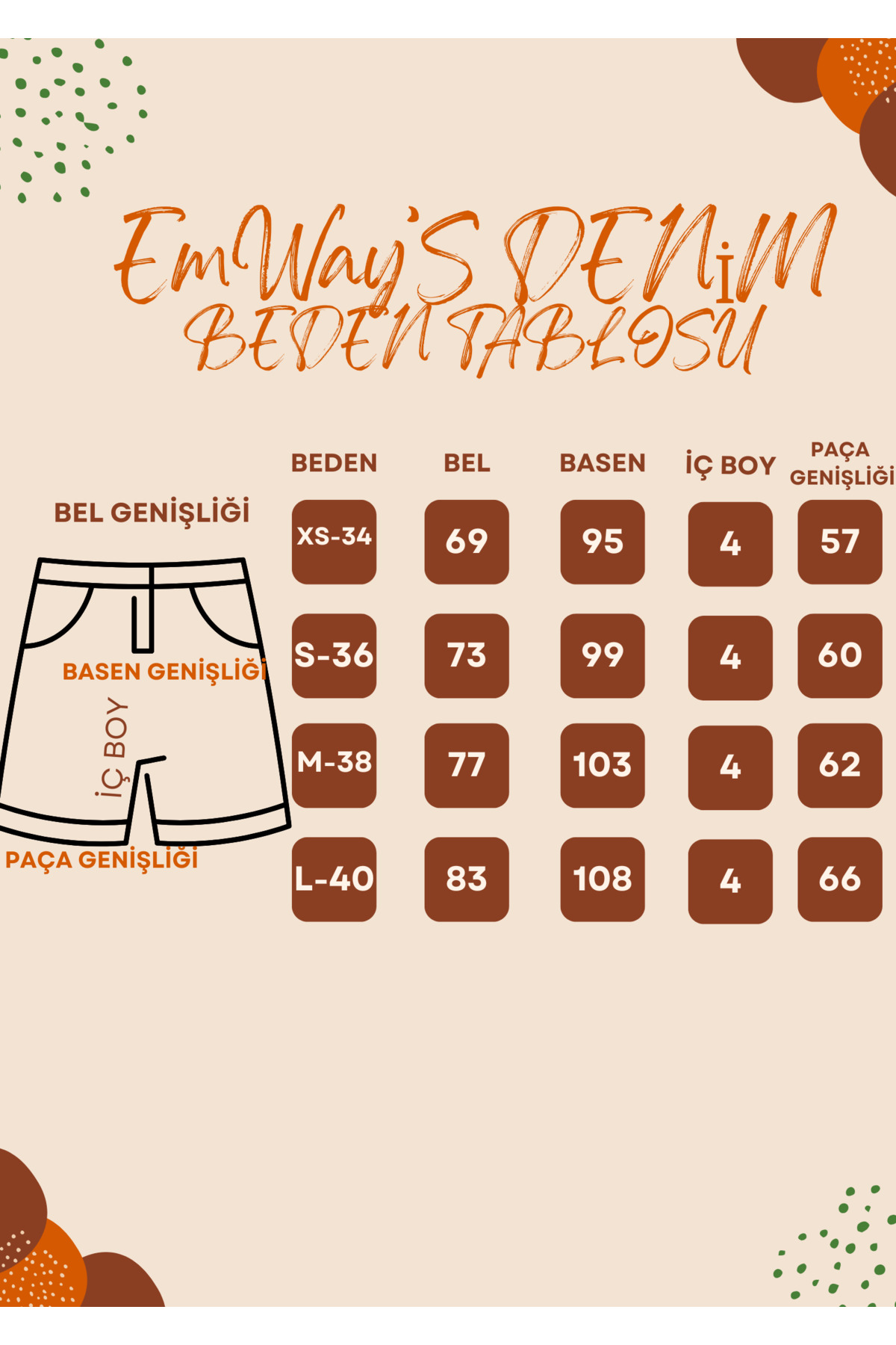 Emway's Denim Kadın Açık Mavi Kot Şort