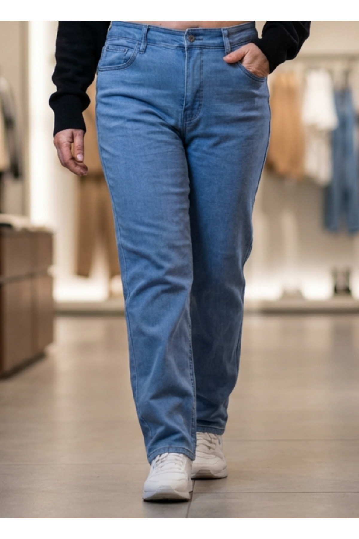 Kadın Kar Yıkama Skinny Fit Yüksek Bel Likralı Jean Pantolon,Yeni Sezon