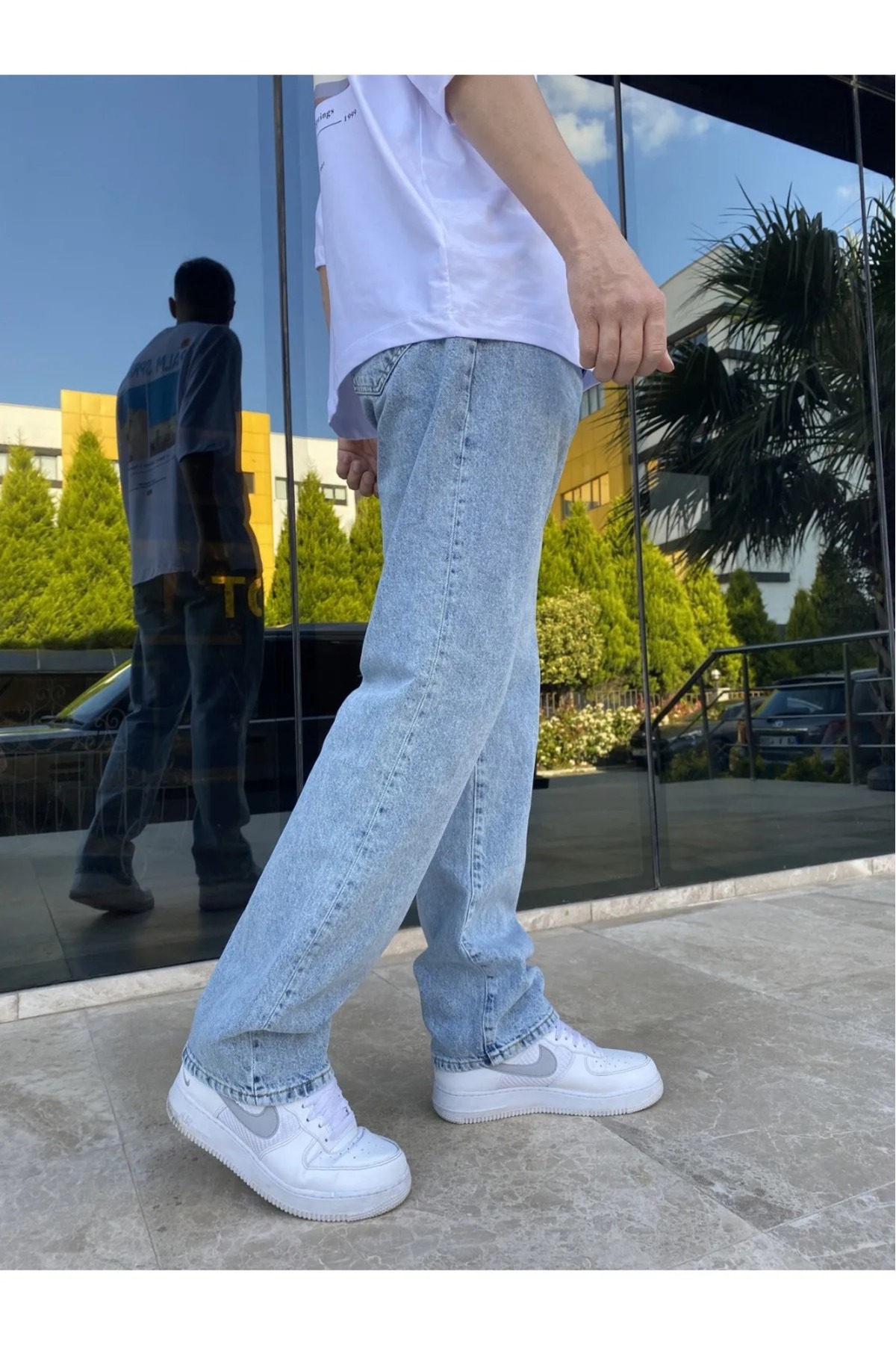 Buz Mavi- Kaizer Denim Erkek Baggy Jeans