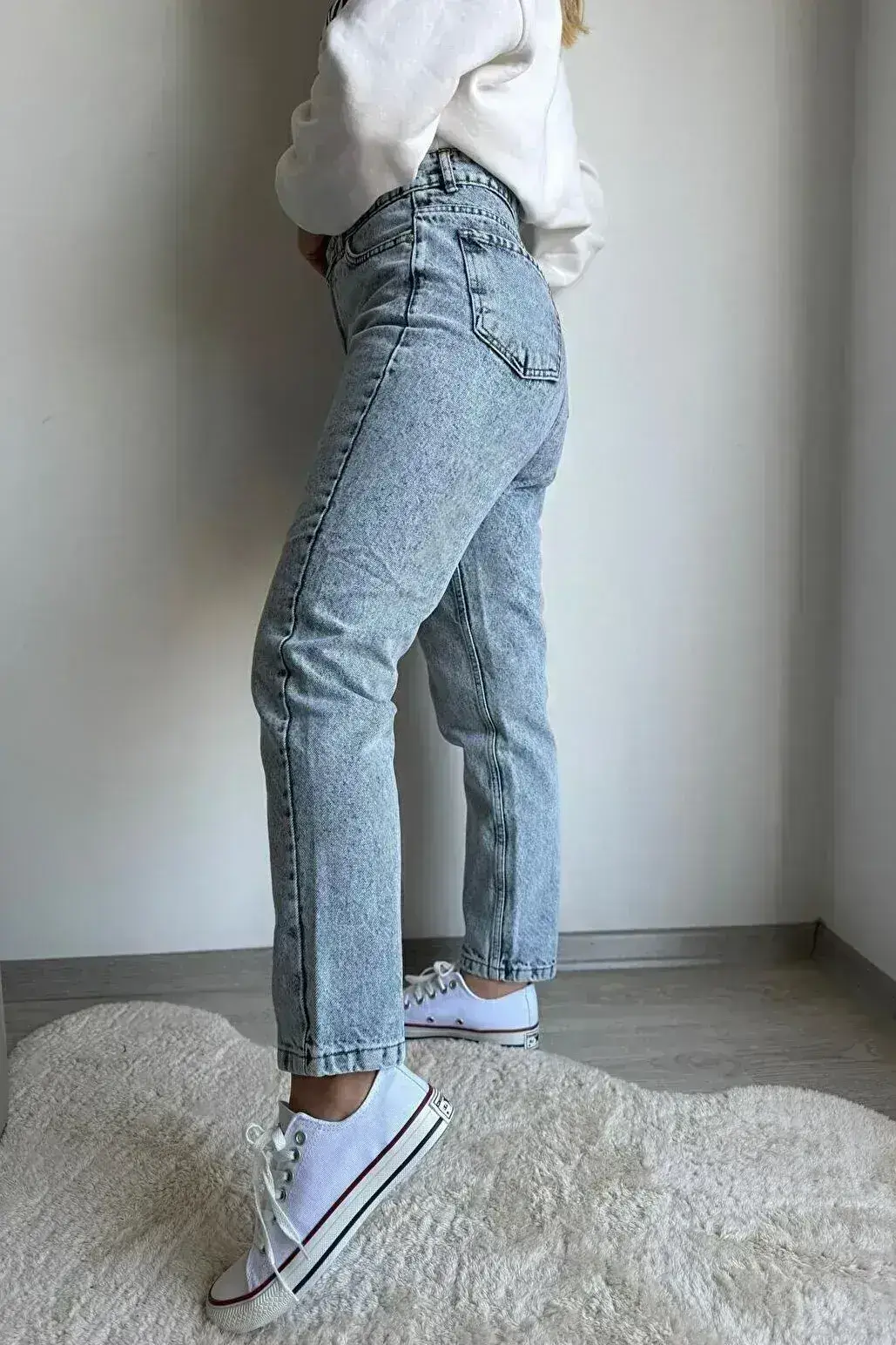 Buz Mavi-Mom Jeans